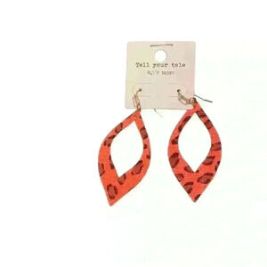 Orange Animal Print Earrings